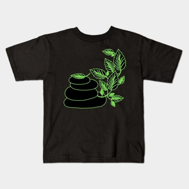 ZEN LEAF Kids T-Shirt by Fredonfire